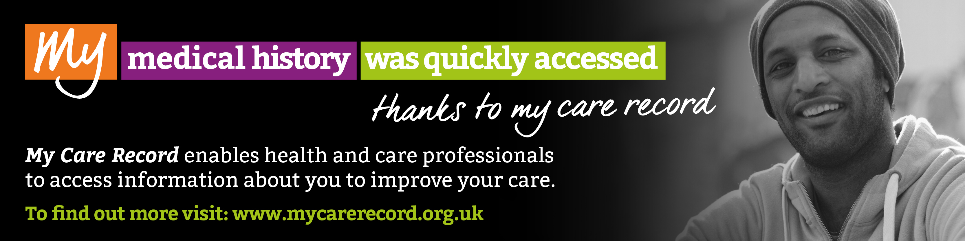 My medical history was quickly accessed thanks to my care record